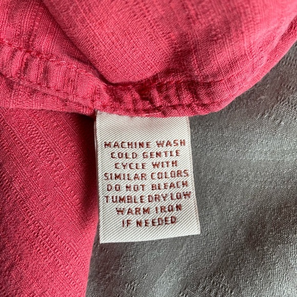 Caribbean Men's Silk Blend Red and Gray Button-Up Shirt, Size XLT - Picture 4 of 6